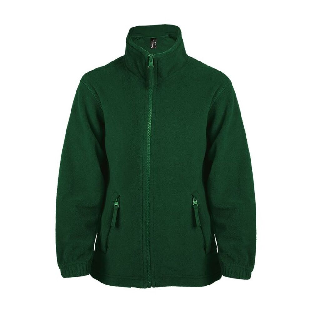 SOLS Childrens/Kids North Zip-Up Fleece Jacket / Forest Green